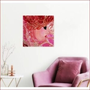 chaperon – print on canvas 16”x16” – masks collection -dilameart