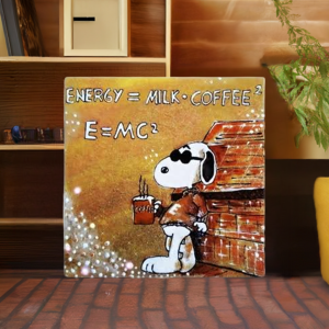 Snoopy Energy / Print on Canvas 12"x12"