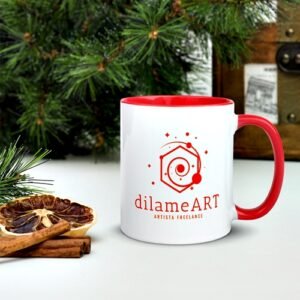 Dilameart– red mug 11oz – SIDE B - brand collection