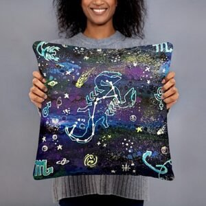 scorpio - basic pillow – SIDE A- 18"x18"- zodiac collection -dilameart