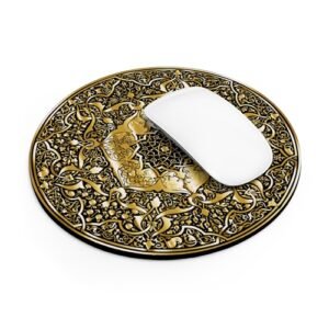 gold round – mousepad 3D – dilameart