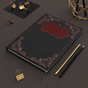 darkgreen- hardcover journal matte - dilameart