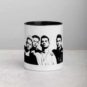Depeche Mode / Mug (11 oz), White ceramic Mug with black interior and handle