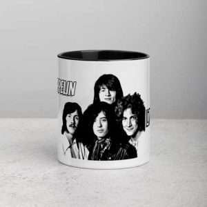 Led Zeppelin / Mug (11 oz), White ceramic Mug with black interior and handle