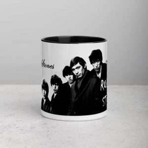 Mug (11 oz), White ceramic Mug with black interior and handle