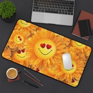 sunflowers / desk mat 12"x22" -dilameart