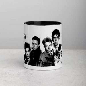 The Clash / Mug (11 oz), White ceramic Mug with black interior and handle