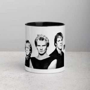 The Police /Mug (11 oz), White ceramic Mug with black interior and handle
