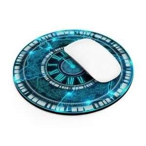 time machine /round mousepad - dilameart