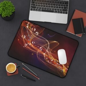 wine bubbles / desk mat 12"x18" -dilameart