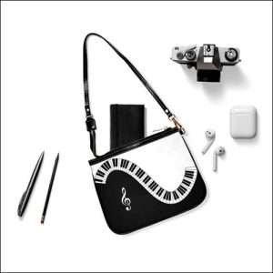 piano keys / small shoulder bag - dilameart