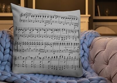 vivace / premium pillow 22"x 22" -open live music collection - dilameart