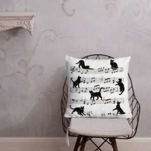 CATSmelody- premium pillow 22"x22" - dilameart