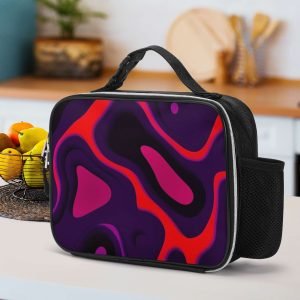 Leather Lunch Bag, Reusable Waterproof Lunch Bag / Abstract-G