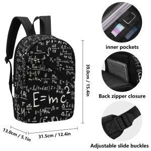 Math Love / Backpack ( with front pocket) - dilameart