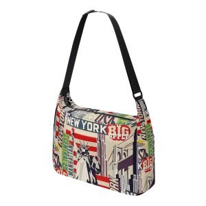 New York / Canvas Shoulder Bag - dilameart