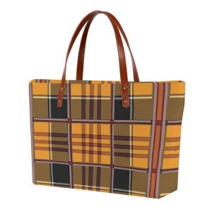 Comfort Tote Bag / mod. A16 (Ochre Tartan)
