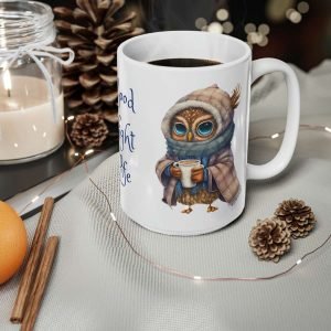 Good Night Owl / White MUG (15oz) - dilameart