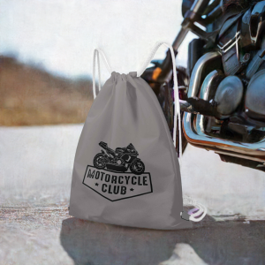 Motorcycle Club / Drawstring Backpack