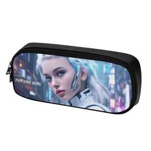 Future Girl (C5) / PU Leather Pencil Case - dilameart