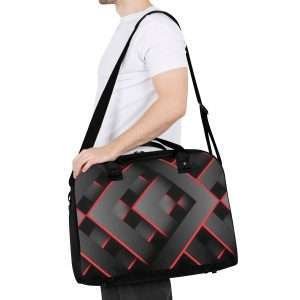 Holdall Bag For Professionals, Large Bag in strong Nylon, Gym Bag for Sports, High-Quality Travel Bag / 3D Red