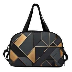 Duffle Bag,Travel-Gym Luggage Bag, Duffel Bag For Campers, Minimalist Gym Bag for Travelers, Mens Duffle Durable Bag / Gold Grey-3