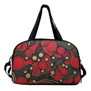 Duffle Bag, Travel-Gym Luggage Bag, Duffel Bag For Campers, Minimalist Gym Bag for Travelers, Mens Duffle Durable Bag / Red Black-2