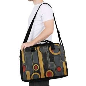 Holdall Bag For Professionals, Large Bag in strong Nylon, Gym Bag for Sports, High-Quality Travel Bag /Gold Grey