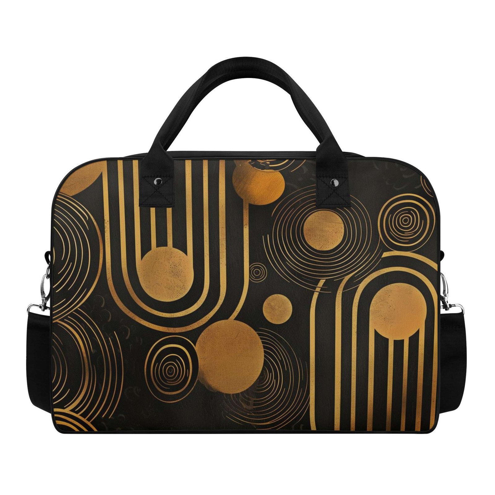 Holdall Bag For Professionals, Large Bag in strong Nylon, Gym Bag for Sports, High-Quality Travel Bag / Gold Black 3 Holdall Bag For Professionals, Large Bag in strong Nylon, Gym Bag for Sports, High-Quality Travel Bag / Gold Black - Image 3