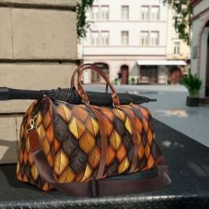 Travel Duffle Bag, Vintage Waterproof Travel Bag, Retro Style Travel Bag / mod. T15