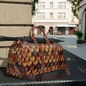 Travel Duffle Bag, Vintage Waterproof Travel Bag, Retro Style Travel Bag / mod. T17