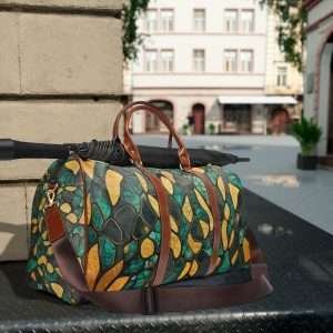 Travel Duffle Bag, Vintage Waterproof Travel Bag, Retro Style Travel Bag / mod. T21