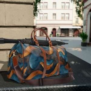 Travel Duffle Bag, Vintage Waterproof Travel Bag, Retro Style Travel Bag / mod. T23