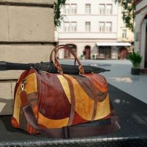 Home 45 Travel Duffle Bag, Vintage Waterproof Travel Bag, Retro Style Travel Bag / mod. T26