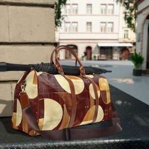 Travel Duffle Bag, Vintage Waterproof Travel Bag, Retro Style Travel Bag / mod. T27