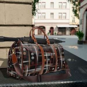 Travel Duffle Bag, Vintage Waterproof Travel Bag, Retro Style Travel Bag / mod. T8