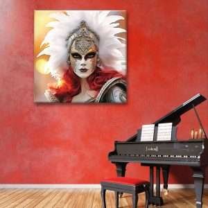 Print on Canvas, High-Quality Polycotton Canvas, Classic Canvas depth 1.18" /Venice Mask (II)