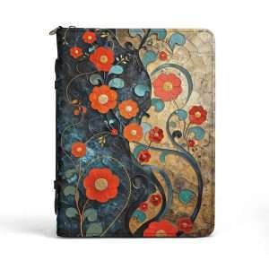 Poppies / Briefcase with internal pockets