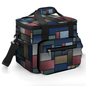 Multifunctional Waterproof Lunch Bag, Oxford cloth bag, durable, lightweight picnic bag / Pattern-I