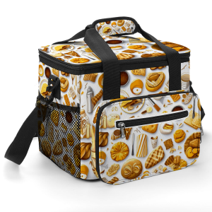 Multifunctional Waterproof Lunch Bag, Oxford cloth bag, durable, lightweight picnic bag / Pattern-D