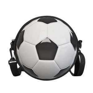 Round BAG "Soccer Ball", Shoulder Bag convertible in small Backpack, Strong and Waterproof