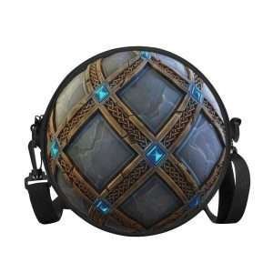 Round BAG "Stone", Shoulder Bag convertible in small Backpack,