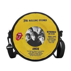 Round BAG "Rolling Stones-Angie", Shoulder Bag convertible in small Backpack, Strong and Waterproof