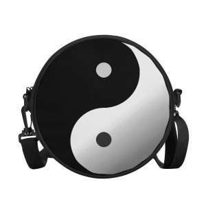 Round BAG "Yin Yang", Shoulder Bag convertible in small Backpack