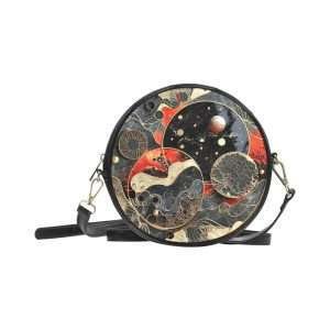 Round BAG, PU Leather Small Bag, Shoulder Bag Strong and Waterproof /DeepSpace-1