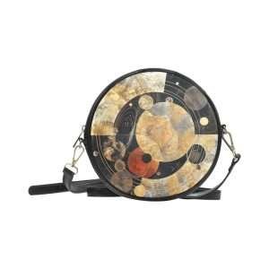 Round BAG, PU Leather Small Bag, Shoulder Bag Strong and Waterproof / DeepSpace-3