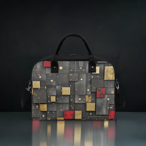 Holdall Bag in strong Nylon, Gym - Travel Bag / Grey Square