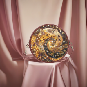 Round BAG, PU Leather Small Bag, Shoulder Bag Strong and Waterproof / Brown-1