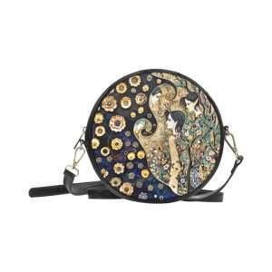 Round BAG, PU Leather Small Bag, Shoulder Bag Strong and Waterproof / Black-2