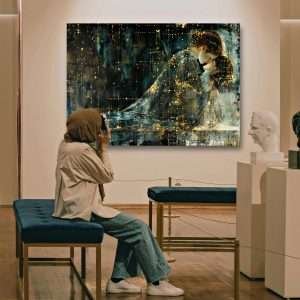 Home 47 Mother and Son / Print on Canvas, Premium Polycotton Canvas 60"x40" , High Quality Home Decor